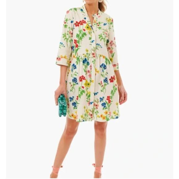 Tuckernuck Dress Extra Small Royal Shirt Dress Desert Bloom Floral Feminine Boho - Picture 1 of 10